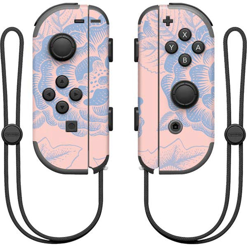 Rose Quartz & Serenity Floral Nintendo Joy-Con (L/R) Controller Skin