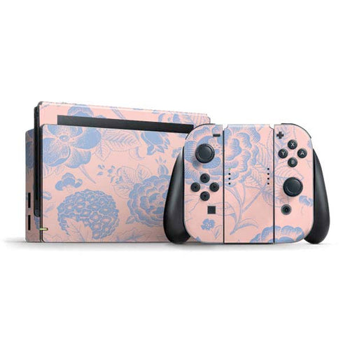 Rose Quartz & Serenity Floral Nintendo Switch Bundle Skin