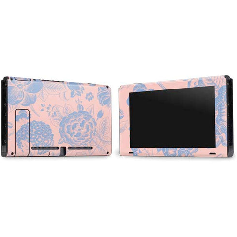 Rose Quartz & Serenity Floral Nintendo Switch Bundle Skin