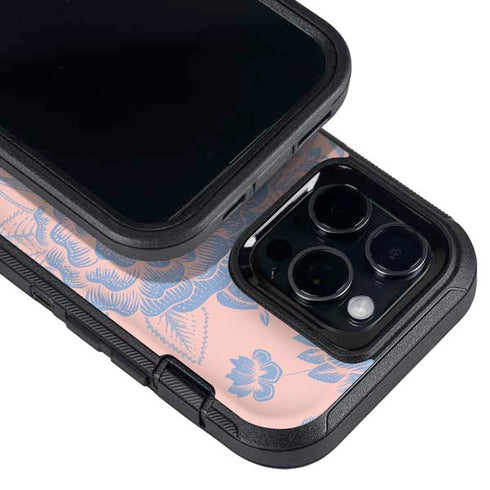 Rose Quartz & Serenity Floral Otterbox Defender iPhone Skin