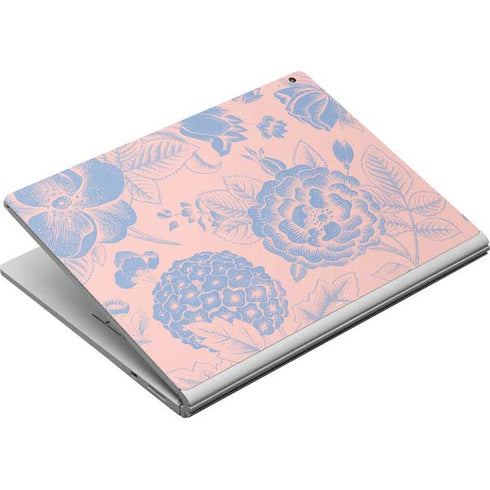 Rose Quartz & Serenity Floral Surface Book Skin