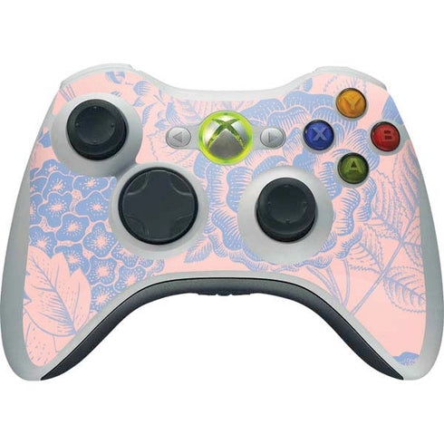 Rose Quartz & Serenity Floral Xbox 360 Wireless Controller Skin