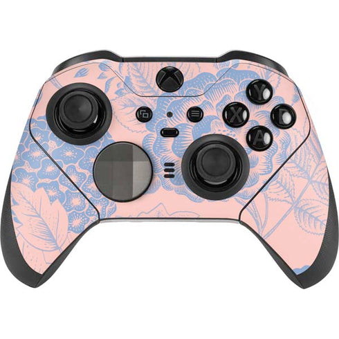 Rose Quartz & Serenity Floral Xbox Elite Wireless Controller Series 2 Skin
