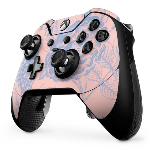 Rose Quartz & Serenity Floral Xbox One Elite Controller Skin