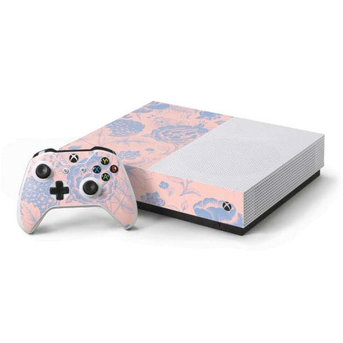 Rose Quartz & Serenity Floral Xbox One S All-Digital Edition Bundle Skin