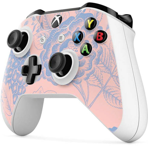 Rose Quartz & Serenity Floral Xbox One S Controller Skin