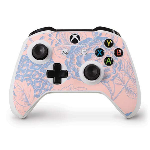 Rose Quartz & Serenity Floral Xbox One S Controller Skin