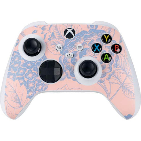 Rose Quartz & Serenity Floral Xbox Series S Controller Skin