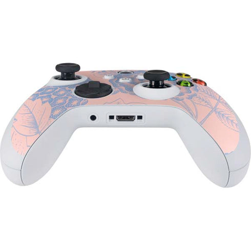 Rose Quartz & Serenity Floral Xbox Series S Controller Skin