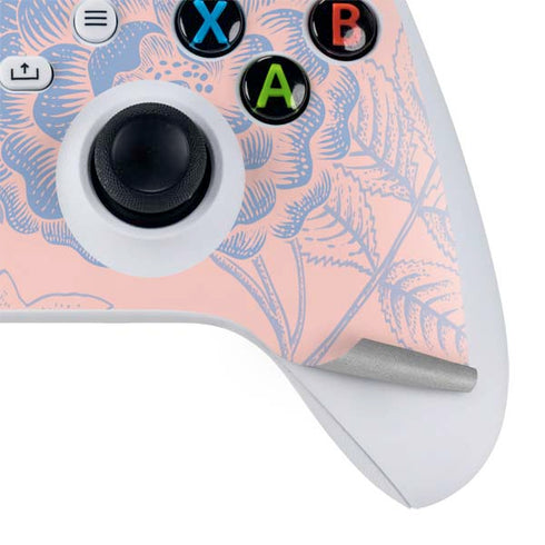 Rose Quartz & Serenity Floral Xbox Series S Controller Skin