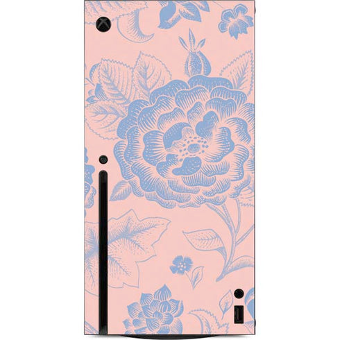 Rose Quartz & Serenity Floral Xbox Series X Console Skin
