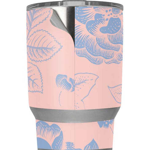 Rose Quartz & Serenity Floral Yeti 20oz Tumbler Skin