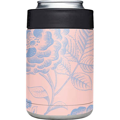 Rose Quartz & Serenity Floral Yeti Colster Can Insulator Skin