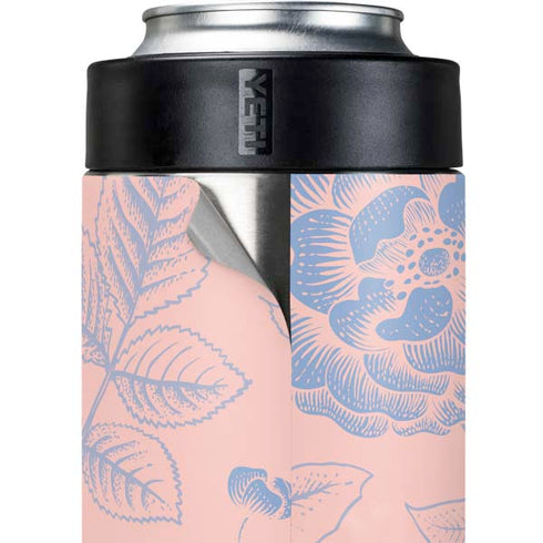 Rose Quartz & Serenity Floral Yeti Colster Can Insulator Skin