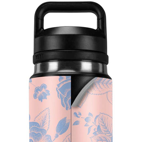 Rose Quartz & Serenity Floral YETI Rambler 26oz Bottle Skin