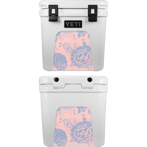 Rose Quartz & Serenity Floral YETI Roadie 24 Hard Cooler Skin