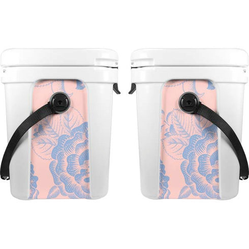 Rose Quartz & Serenity Floral YETI Roadie 24 Hard Cooler Skin