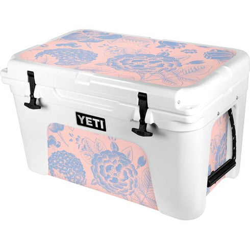 Rose Quartz & Serenity Floral YETI Tundra 45 Hard Cooler Skin