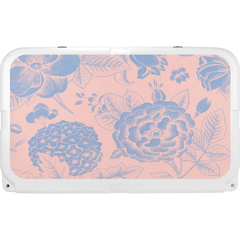 Rose Quartz & Serenity Floral YETI Tundra 45 Hard Cooler Skin