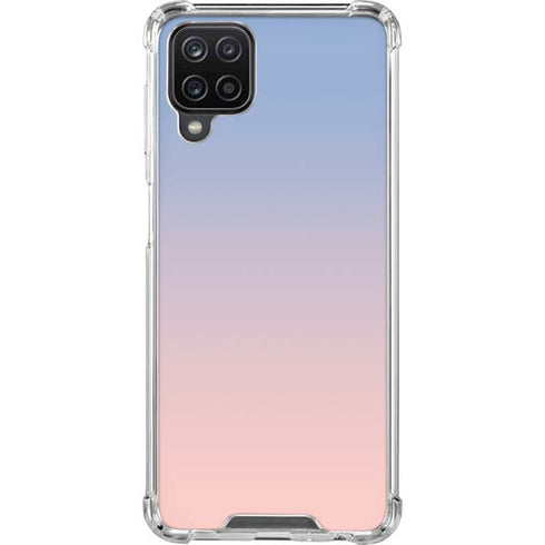 Rose Quartz & Serenity Ombre Galaxy A12 Clear Case