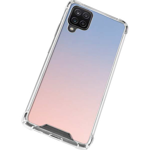 Rose Quartz & Serenity Ombre Galaxy A12 Clear Case