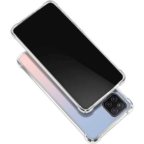 Rose Quartz & Serenity Ombre Galaxy A12 Clear Case