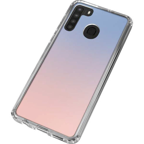 Rose Quartz & Serenity Ombre Galaxy A21 Clear Case