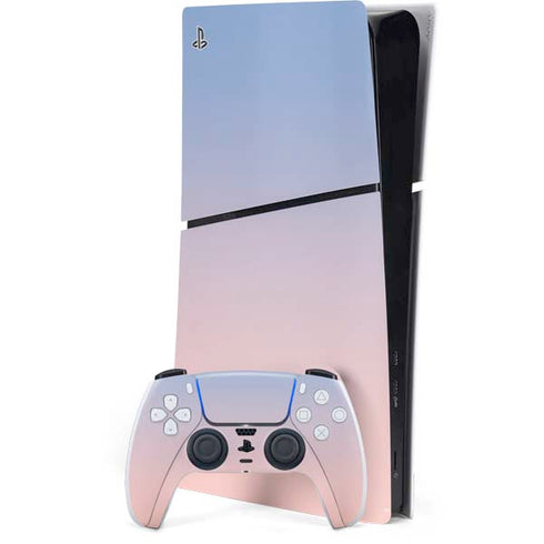 Rose Quartz & Serenity Ombre PS5 Slim Digital Edition Bundle Skin