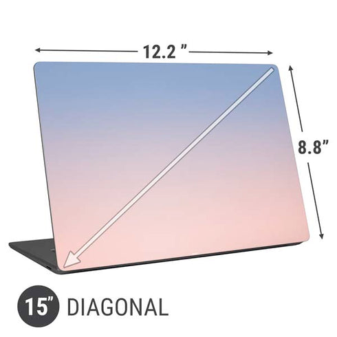 Rose Quartz & Serenity Ombre Universal Laptop 15in (12.2 x 8.8in) Skin