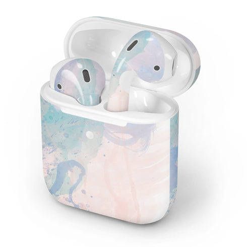 Rose Quartz & Serenity Splatter Apple AirPods 2 Skin