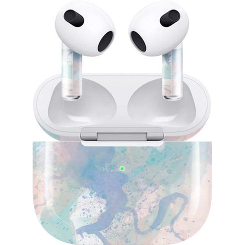Rose Quartz & Serenity Splatter Apple AirPods (3rd Gen 2021) Skin