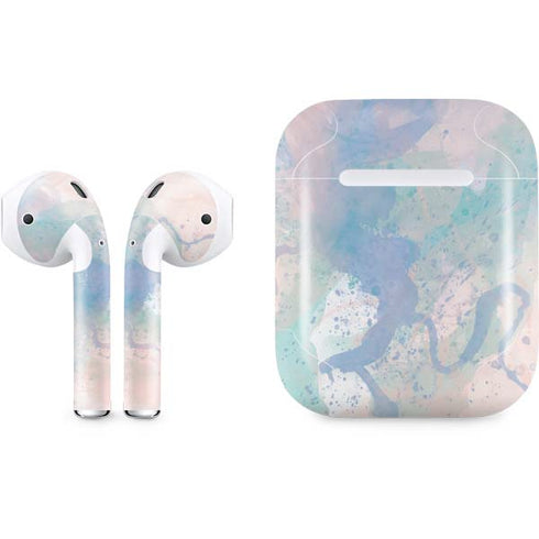 Rose Quartz & Serenity Splatter Apple AirPods Skin