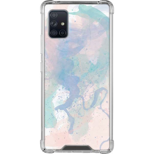 Rose Quartz & Serenity Splatter Galaxy A51 5G Clear Case