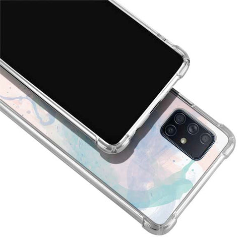 Rose Quartz & Serenity Splatter Galaxy A51 5G Clear Case