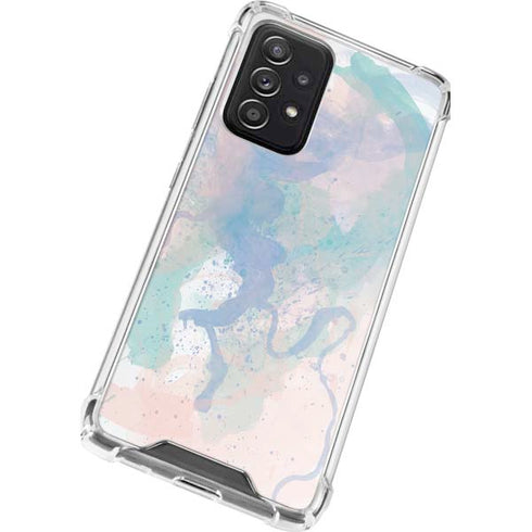 Rose Quartz & Serenity Splatter Galaxy A52 5G Clear Case