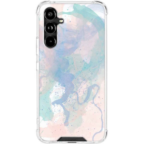Rose Quartz & Serenity Splatter Galaxy A54 5G Clear Case