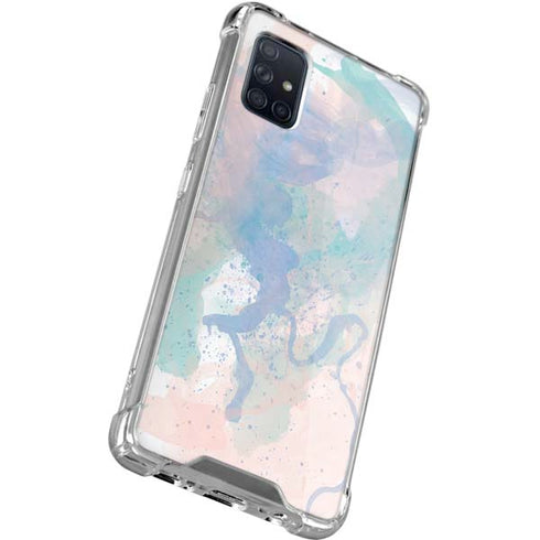 Rose Quartz & Serenity Splatter Galaxy A71 5G Clear Case