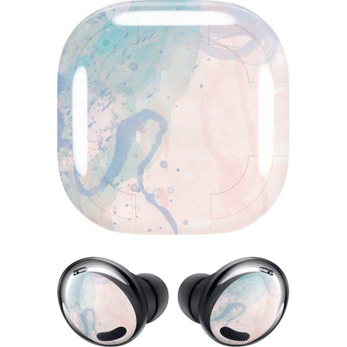 Rose Quartz & Serenity Splatter Galaxy Buds Pro Skin