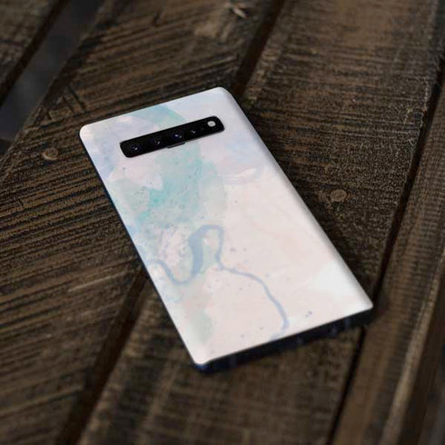 Rose Quartz & Serenity Splatter Galaxy S10 Skin