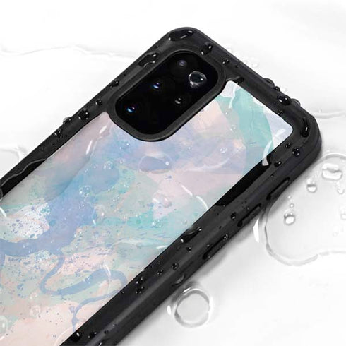 Rose Quartz & Serenity Splatter Galaxy S20 Plus Waterproof Case