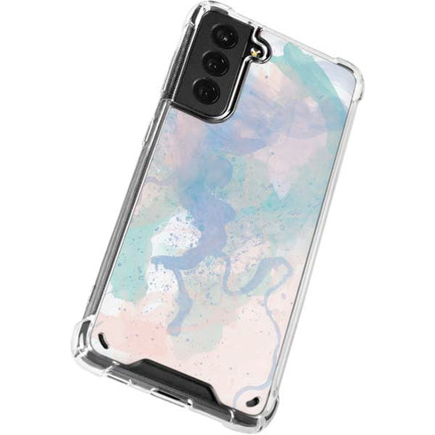 Rose Quartz & Serenity Splatter Galaxy S21 5G Clear Case