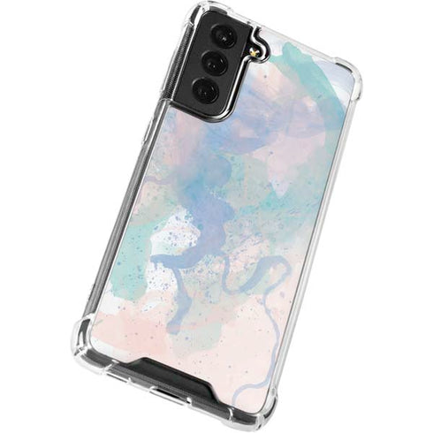 Rose Quartz & Serenity Splatter Galaxy S21 FE Clear Case