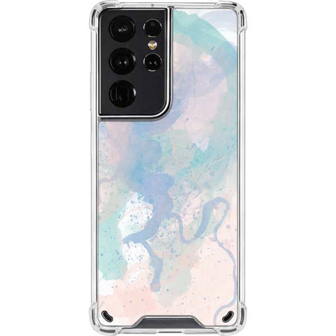 Rose Quartz & Serenity Splatter Galaxy S21 Ultra 5G Clear Case