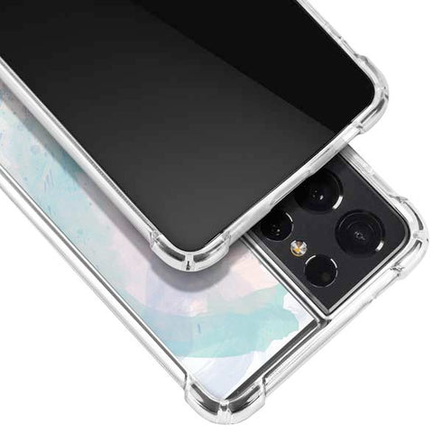 Rose Quartz & Serenity Splatter Galaxy S21 Ultra 5G Clear Case