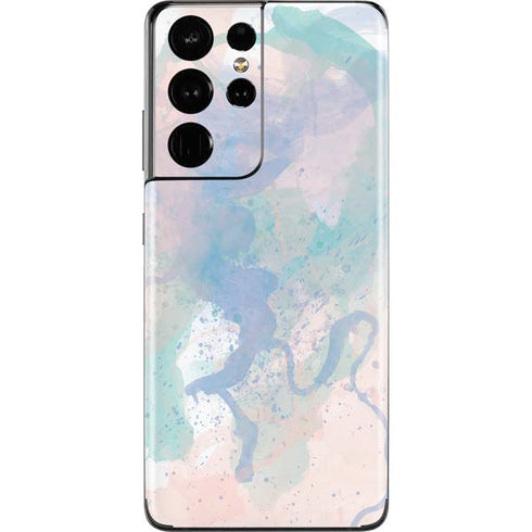 Rose Quartz & Serenity Splatter Galaxy S21 Ultra 5G Skin