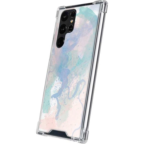 Rose Quartz & Serenity Splatter Galaxy S22 Ultra Clear Case