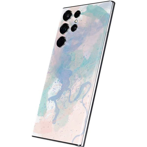 Rose Quartz & Serenity Splatter Galaxy S22 Ultra Skin