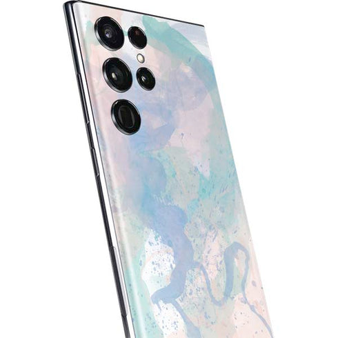 Rose Quartz & Serenity Splatter Galaxy S22 Ultra Skin