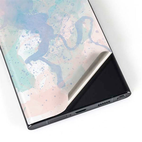 Rose Quartz & Serenity Splatter Galaxy S22 Ultra Skin