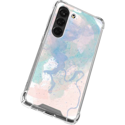 Rose Quartz & Serenity Splatter Galaxy S23 Clear Case